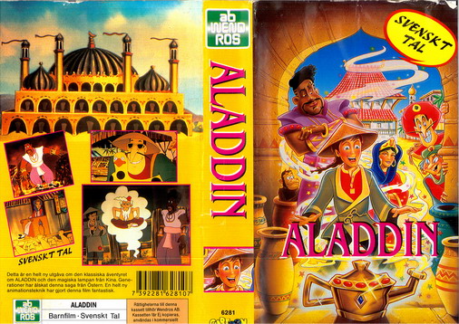 Tecknat Barn Svenska:Aladdin (1992 Wendros AB) VHSRIPPEN (Svenska) Hela Filmen (3D)